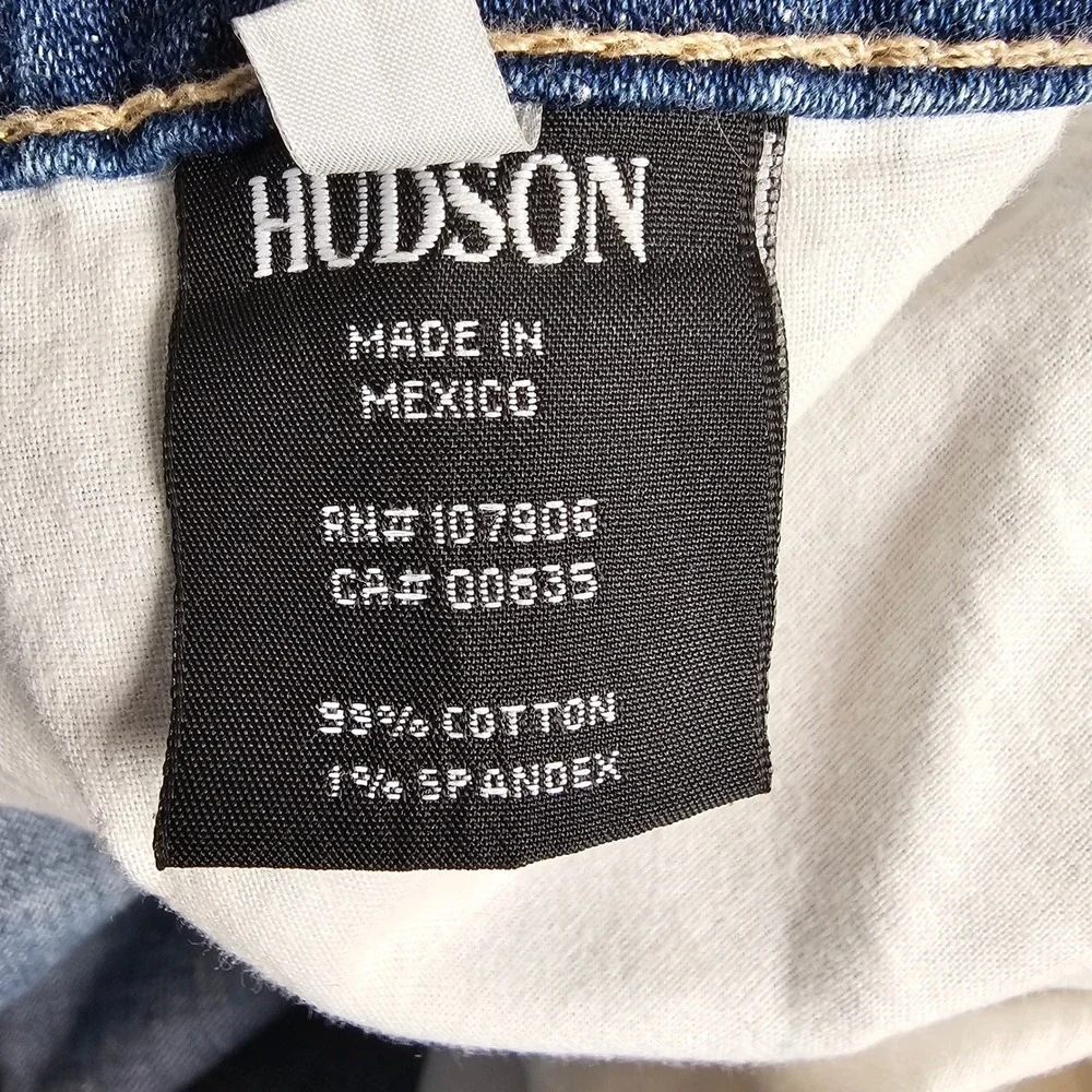 Hudson Byron Straight Leg Mens Blue Jeans‎ Button Fly NM255ZAH Size 34